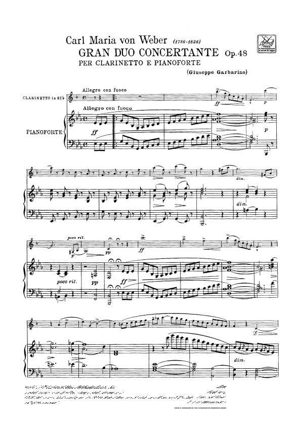 Gran Duo Concertante, Op. 48 - klarinet a klavír